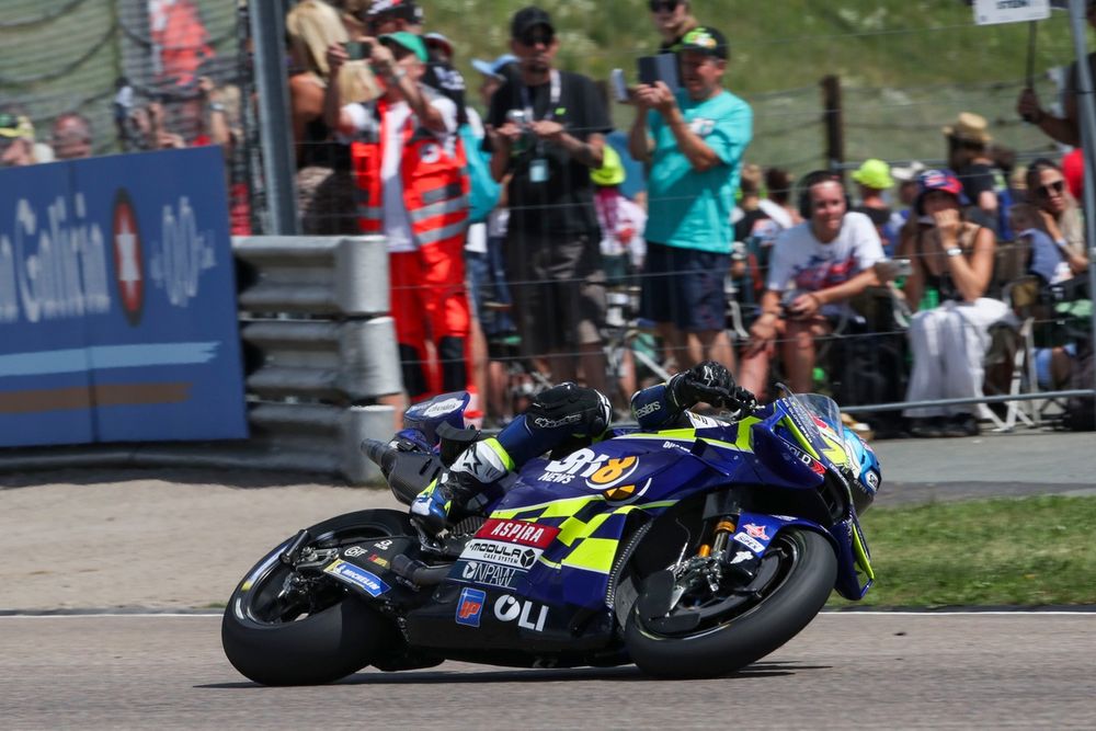 Alex Marquez in his retro Gibernau livery at the Sachsenring