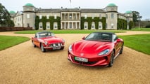 The MG Cyberster in front of the Goodwood House